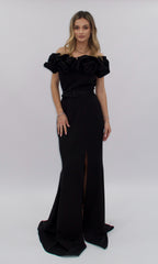 Rochie neagră lungă