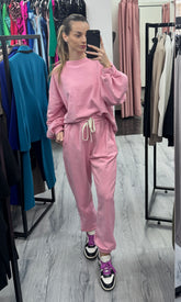 Trening roz deschis Cenis din bumbac, lejer și confortabil