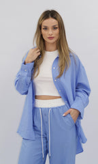 Cămașă Albastră cu dungi Neona