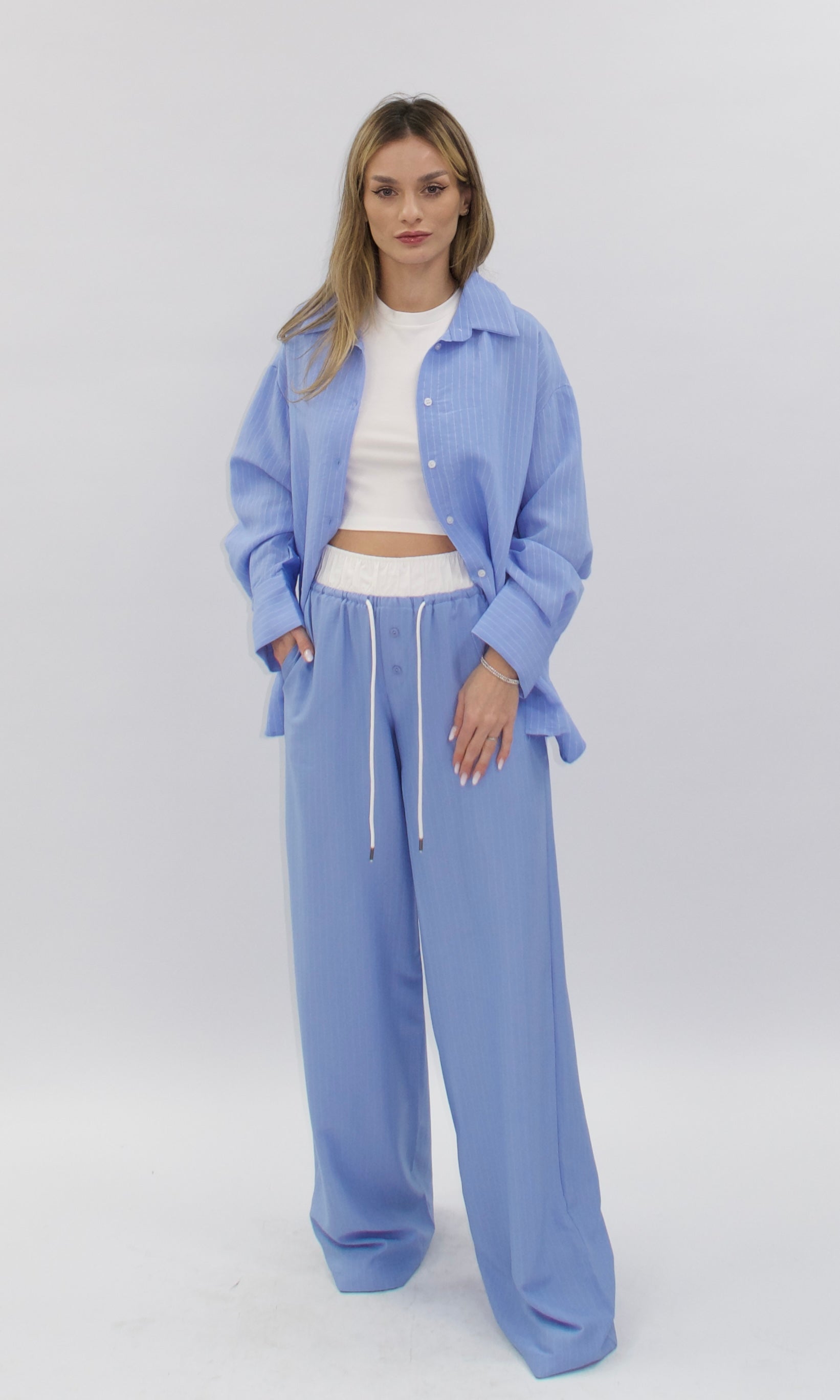 Pantaloni Largi Neona cu bandă elastică
